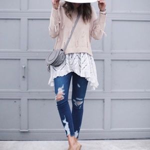 Free People Voile Lace Trapeze Slip Dress Size XS